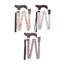 Cane for elderly people portable floral grandmother folding elderly fashion walking for elderly people Secondary yellow flower (FS-10YF)