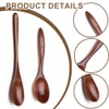 XPEX Pack of 4 Wooden Spoons, Natural Wooden Spoons, Small