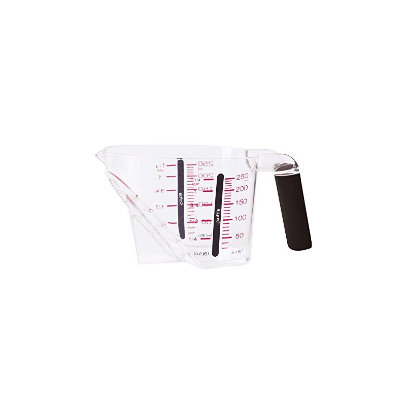 Pearl Metal Softia Over Measuring Cup 250, Black