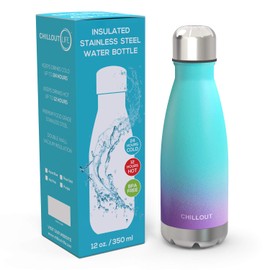 CHILLOUT LIFE Stainless Steel Water Bottle for Kids School: 12 oz Double Wall Insulated Cola Bottle Shape for Cold and Warm Drinks, BPA Free Metal Sports Bottle for Boys, Girls & Women