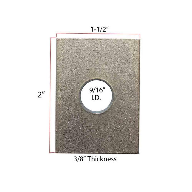 Trailer Hitch Block Plate Spacer Kit - Pack of 6