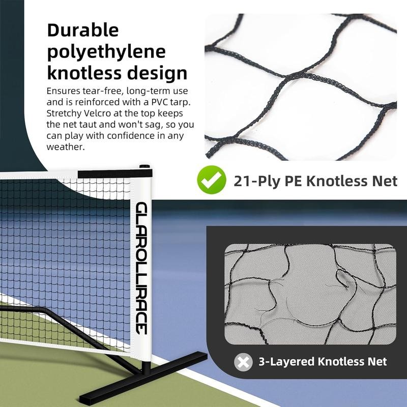 Regulation Size 22 FT Pickleball Net Set with Metal Frame