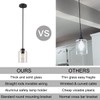 KLSS Black Pendant Lights Kitchen Island - Seeded Glass Pendant