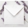 155 x 155mm (6x6) Square White Envelopes x 10