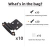 DecoBasics 3/8" Inset Cabinet Hinges Black (5 Pair -10 Pcs)