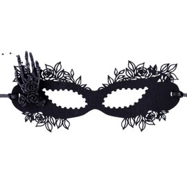 Bonnie Z. Leonardo Masquerade Mask for Women Black Masquerade Mask Roses