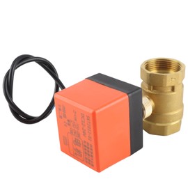 Motorised Ball Valve, DN32 G1-1/4 Inch DC 12 V 2 Way 3 Wire Brass Motorised Ball Valve Electric Valve DN32 G1-1/4 Inch Ball Valve 1.6 MPa Motorised Ball Valve 2~95 °C