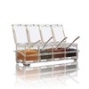 V·RESOURCING Clear Seasoning Box,4 Pieces Clear Seasoning Storage Container for