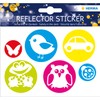 Herma Reflective Stickers, Permanent Hold, 5 Fluorescent Stickers per Pack