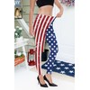 TMSD Women's USA Flag Stretchy Stars Stripes Pants Independence Day
