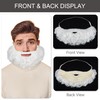 Yan Dream Short White Curly Fake Beard for Men Classic