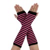 Allegra K Women's Fingerless Gloves Printed Elbow Length Knitted Arm