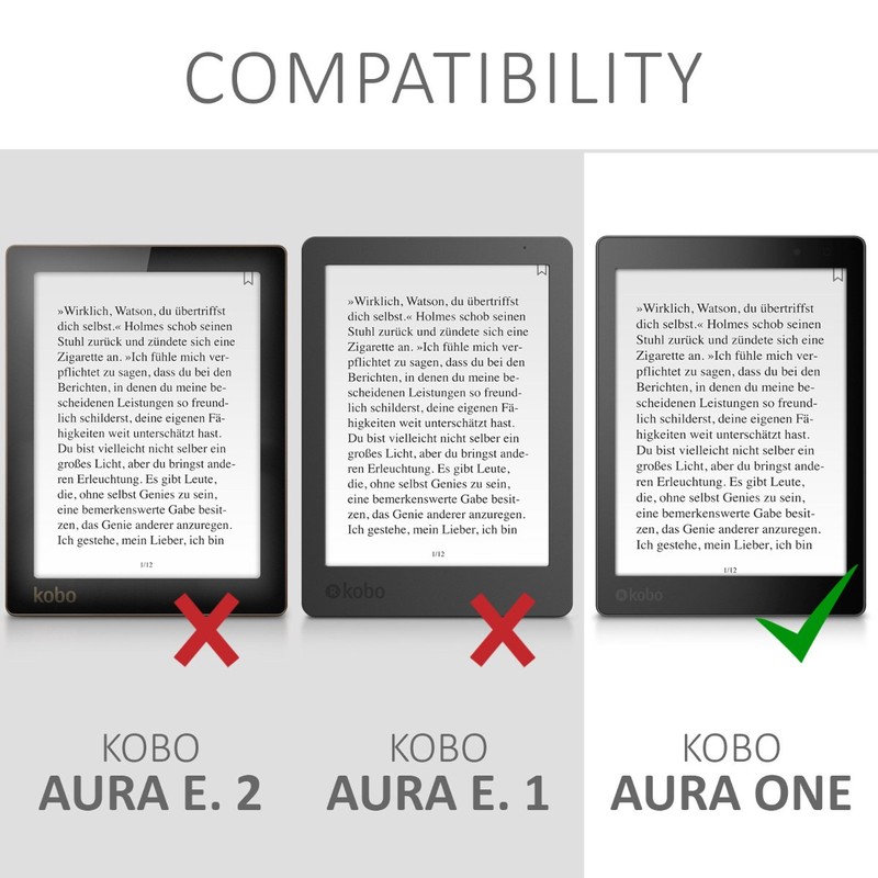 kwmobile Case Compatible with Kobo Aura ONE - PU Leather
