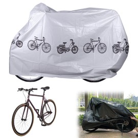 Forhandy Forhandy Waterproof Bicycle Cover, 200 x 110 cm, Bicycle Garage, Bicycle Protective Cover, Thickened Version Bicycle Tarpaulin, Bicycle Tarpaulin Cover for Mountain Bike/E-bike/Road Bike