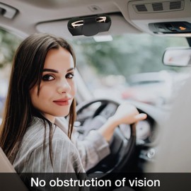 KINIVA Sunglass Clip for Car Visor,Car Sunglass Holder,Magnetic Glasses Case for Car Accessories Organizer (Black)