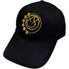 Blink-182 Gorra de béisbol amarilla Six Arrow Smile Band Logo Oficial Negro, Negro -
