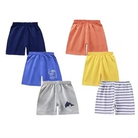 Toddler Baby Boys Cotton Shorts Summer Clothes Set for Infant Boy's Short Pants Clothing 6 Pack, S2, 3-4T