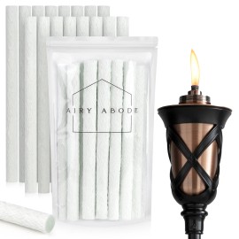 Airy Abode Replacement Lantern Wicks for Tiki Torches Set of 16 Long Lasting Fibergla