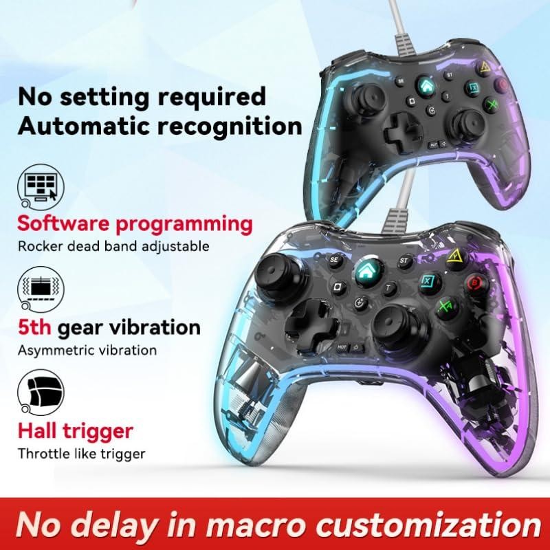 Wired Gaming Controller fo , Windows PC iOS Android Steam/Steam
