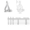 8mm Twisted Shackles Stainless Steel A4-Marine Grade (316) - for