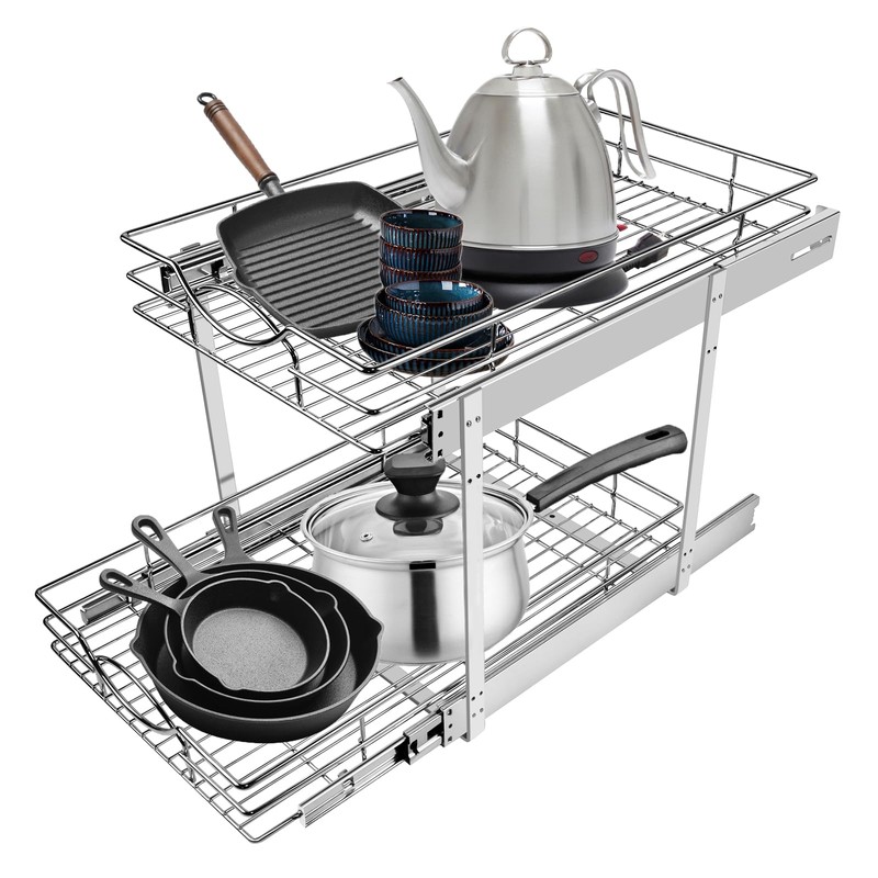 Sikarou Pull Out Cabinet Organizer 11" W x 21" D