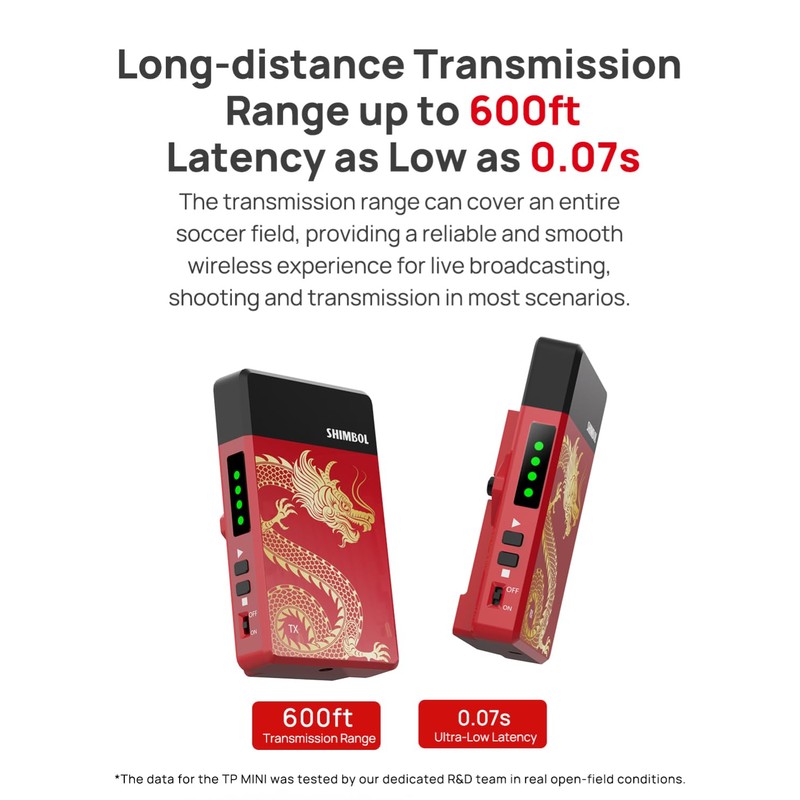 Shimbol Wireless Video Transmission System TP Mini HDMI Transmitter and