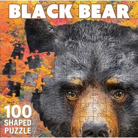 Black Bear 100 pc - Premium Quality, Educational, and Fun Activity for Kids and Families - Great Gift Idea for Holidays, Birthdays, and Everyday Playtime Collectible Game or Puzzle