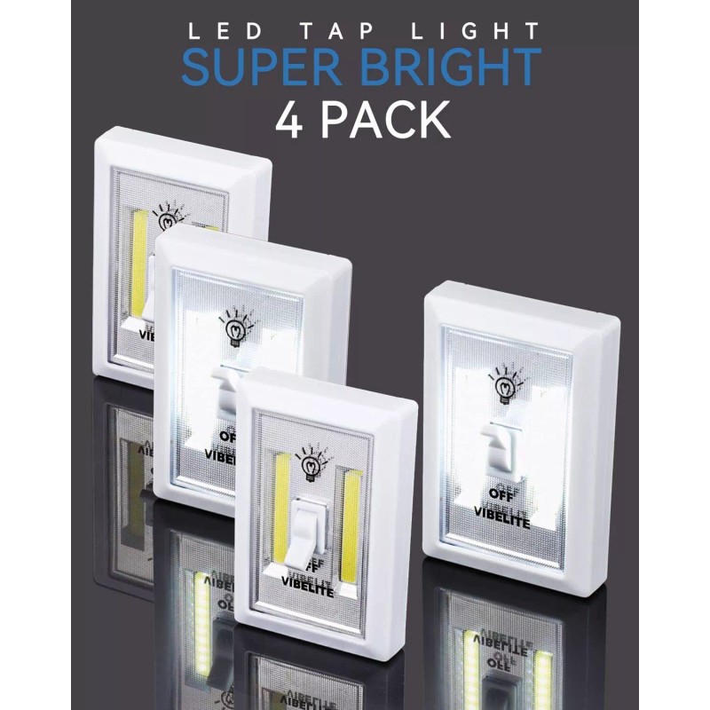 VIBELITE Closet Light Battery Operated Switch Light Tap Light Touch