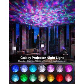 Rossetta Galaxy Projector, Star Projector LED Lights for Bedroom, Night Light for Kids Room with Timer and Remote, Room Decor Aesthetic, Home Decor, Gifts for Adults, Teens, Christmas, Birthday