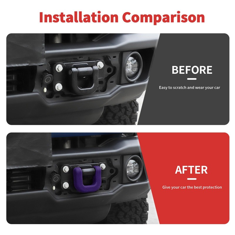 SQQP Bumper Tow Hook Covers Compatible with Ford Bronco 2021-2024+Exterior