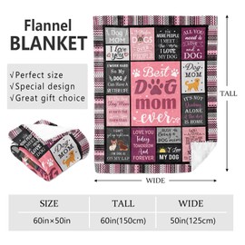Mcurore Dog Mom Gifts for Women Blanket 60"x50", Dog Lovers Gifts for Women, Gifts for Dog Lovers Women, Dog Lover Gifts for Women, Dog Mom Gift, Dog Lover Gift, Dog Owner Gifts, Gift for Dog Lover