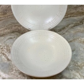 Lucky Brand Large Pasta Bowls Rustic Weave Lucky Brand 9x2 Inches Set Of 2 Speckled New.