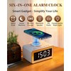 BYH Digital Alarm Clock for Bedroom, 15W Fast Wireless Charging