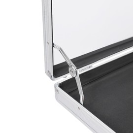 Aluminum Glass Display Case for Cards, XL Large Table Top Display Case with Lock, Portable Trade Show Display Case for Jewelry MTG Cards Collectible Cards