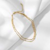 Pencros Dainty Layered Anklet,14K Gold Filled Cute Beads Satellite Chain