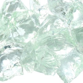 Hiland AZ Patio Heaters 50-100mm Landscape Recycled Glass in Ice