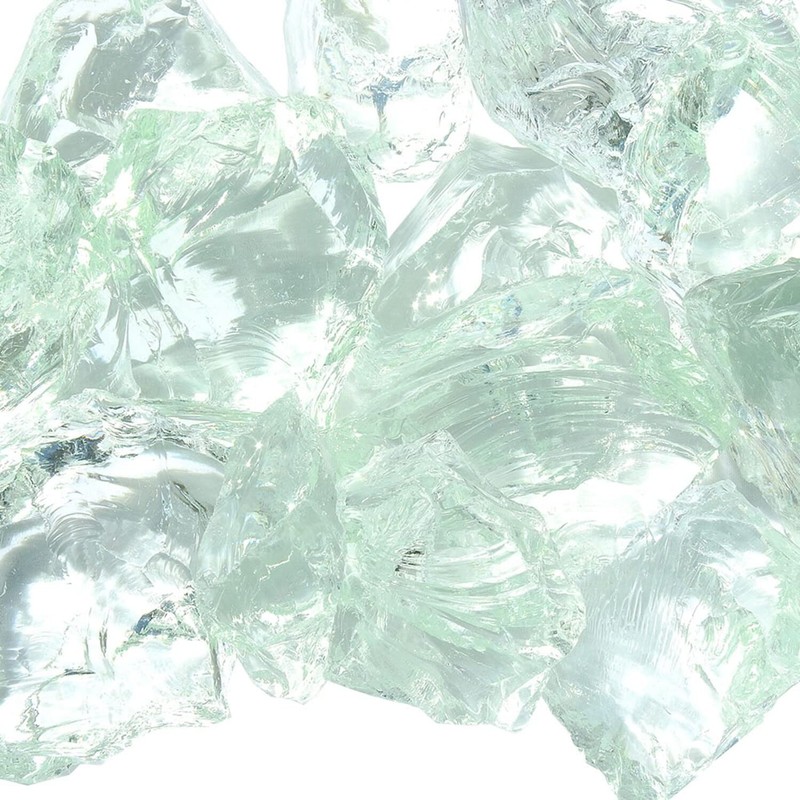 Hiland AZ Patio Heaters 50-100mm Landscape Recycled Glass in Ice