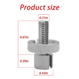 Mandark 12PCS Car Clutch Brake Cable Adjuster Screw, 8 mm M8 Metric Vehicle Cable Adjuster Nut, Automotive Brake Cable Handle Adjuster Bolts Accessories, Universal for ATV Motorcycle (Silver)