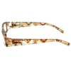 Calabria 759 Rectangular Colorful Reading Glasses +3.50 Tan Women Readers