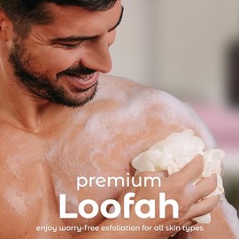 MainBasics - Exfoliador de esponja para baño y ducha (3 unidades)