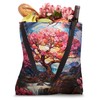 Cherry Blossom Japanese Sakura Tree Mosaic Style Tote Bag