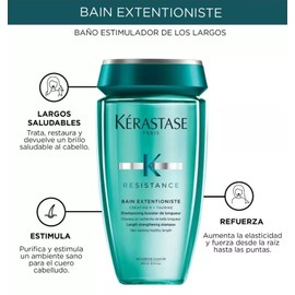 KERASTASE Resistance Kit Tratamiento Para Cabello Debil Shampoo Bain Extentioniste (250 Ml) y Mascarilla Capilar (200 Ml)