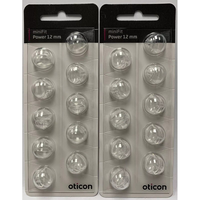 Oticon 2 Packs Oticon miniFit 12mm Power Domes For Hearing