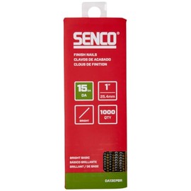 SENCO DA13EPBR 1" 15 Gauge, Bright Finish Nails, 1,000 Count Pack