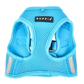 Puppia Soft Vest Dog Harness No Choke Step-in Reflective Triple Layered Breathable Mesh for Small and Medium Dog, Sky Blue, Small