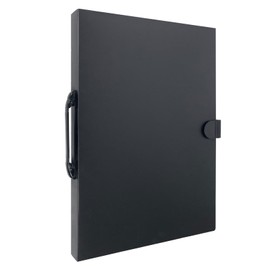 JJRING 16x22 Art Portfolio Folder for Diamond Painting, 40-Pocket Portfolio Binder Featuring Clear Plastic Sleeves, Display Book with Handle for Artwork and Document Storage, Black