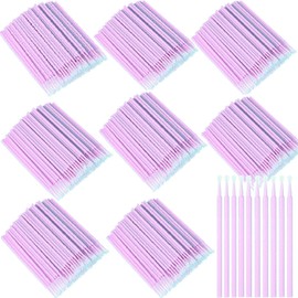 800 Stücke Micro Applikatoren Pinsel,BetterJonny Wimpernverlängerung Pinsel, Microbürsten Wimpernverlängerung für Make-Up, Dental und Oral (Hellviolett)