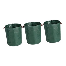IWOWHERO 3Pcs Folding Garden Waste Bags Durable Practical Storage for Leaves Grass and Garden Debris Capacity Lawn Refuse Bags for Home Terrace Greenhouse and Camping