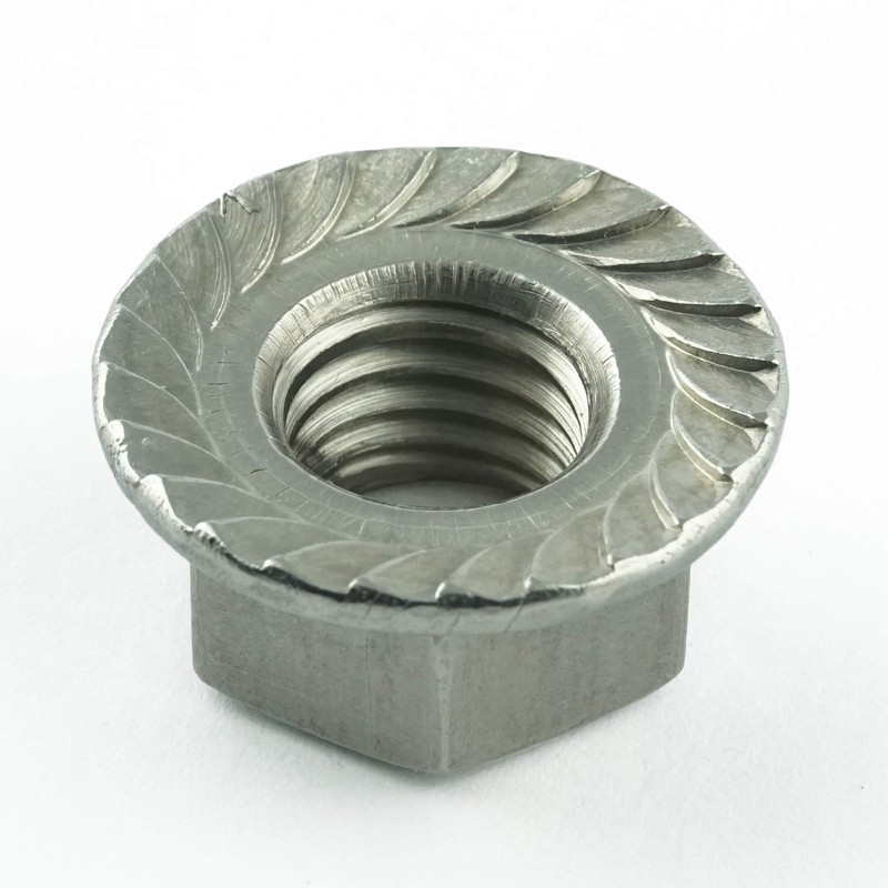 Eisenwaren2000 M8 nuts with flange and locking ribs (50 pieces)