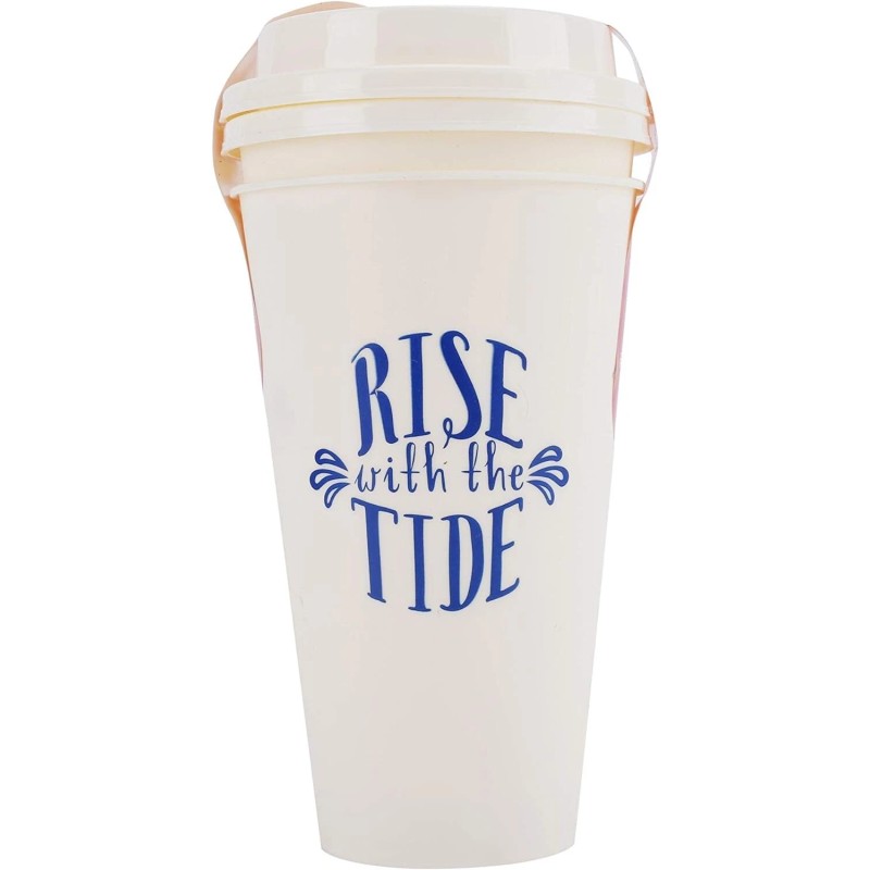 Coffeehouse SET 2 Coffee Cups & Lids, REUSABLE Premium Plastic.